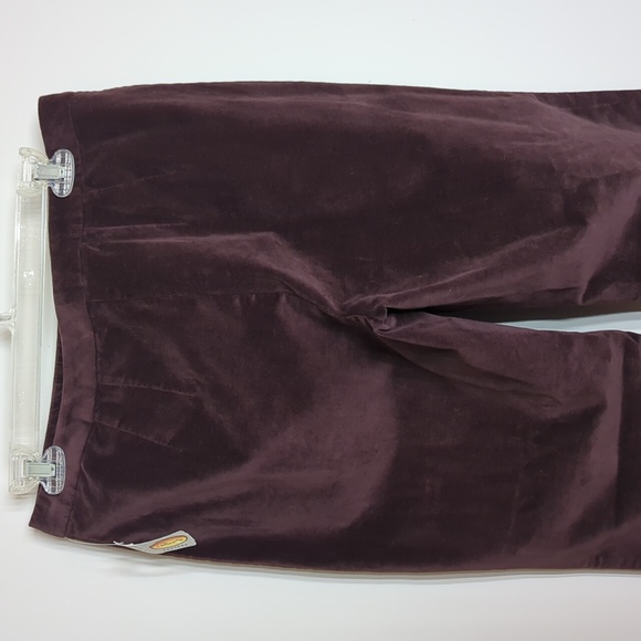 Talbots Petites Straight Leg Pant Brown Cotton Velour Classic Fit Stretch Size 8 - Picture 5 of 8